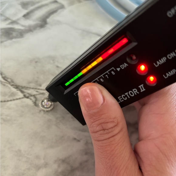 1 cttw Moissanite Halo Pendant Necklace - Picture 4 of 4